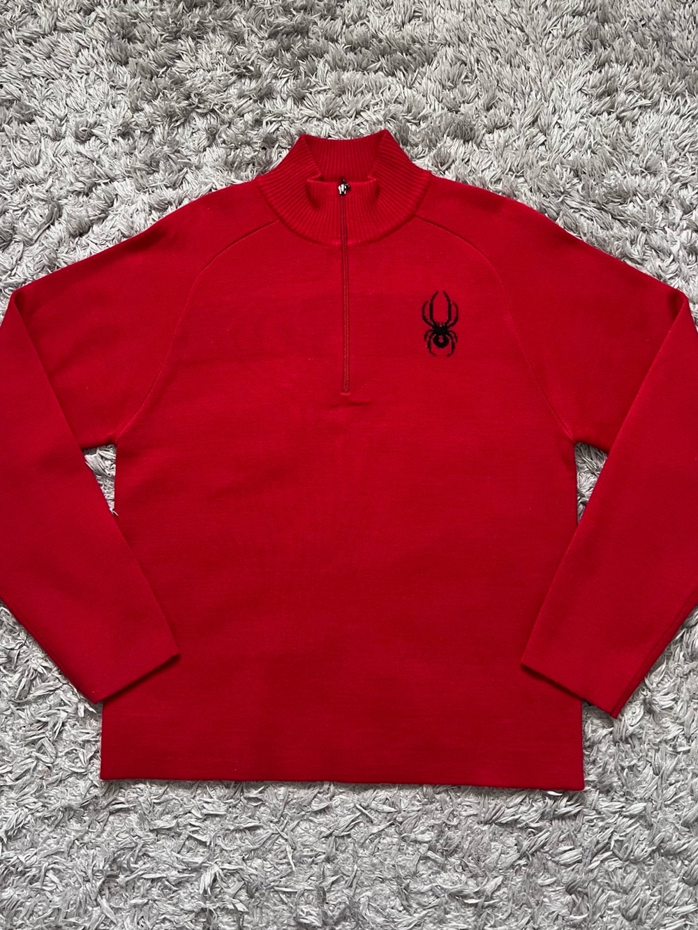 Spyder Wool Red Half-Zip Sweater